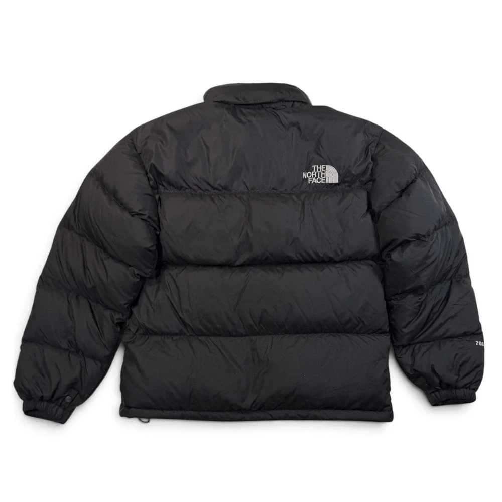 The North Face Nuptse 700 Down Puffer Jacket Mens Medium Black Hooded Ripstop